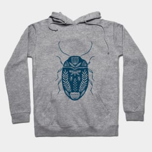 Folk beetle dark blue Hoodie